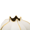 Vase à fleurs en céramique blanche avec détails dorés Potter Réductions