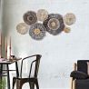 Décoration murale en métal 3D multicolore Browny Vente
