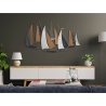 Décoration murale 3D en métal et bois avec voiliers Regata Vente