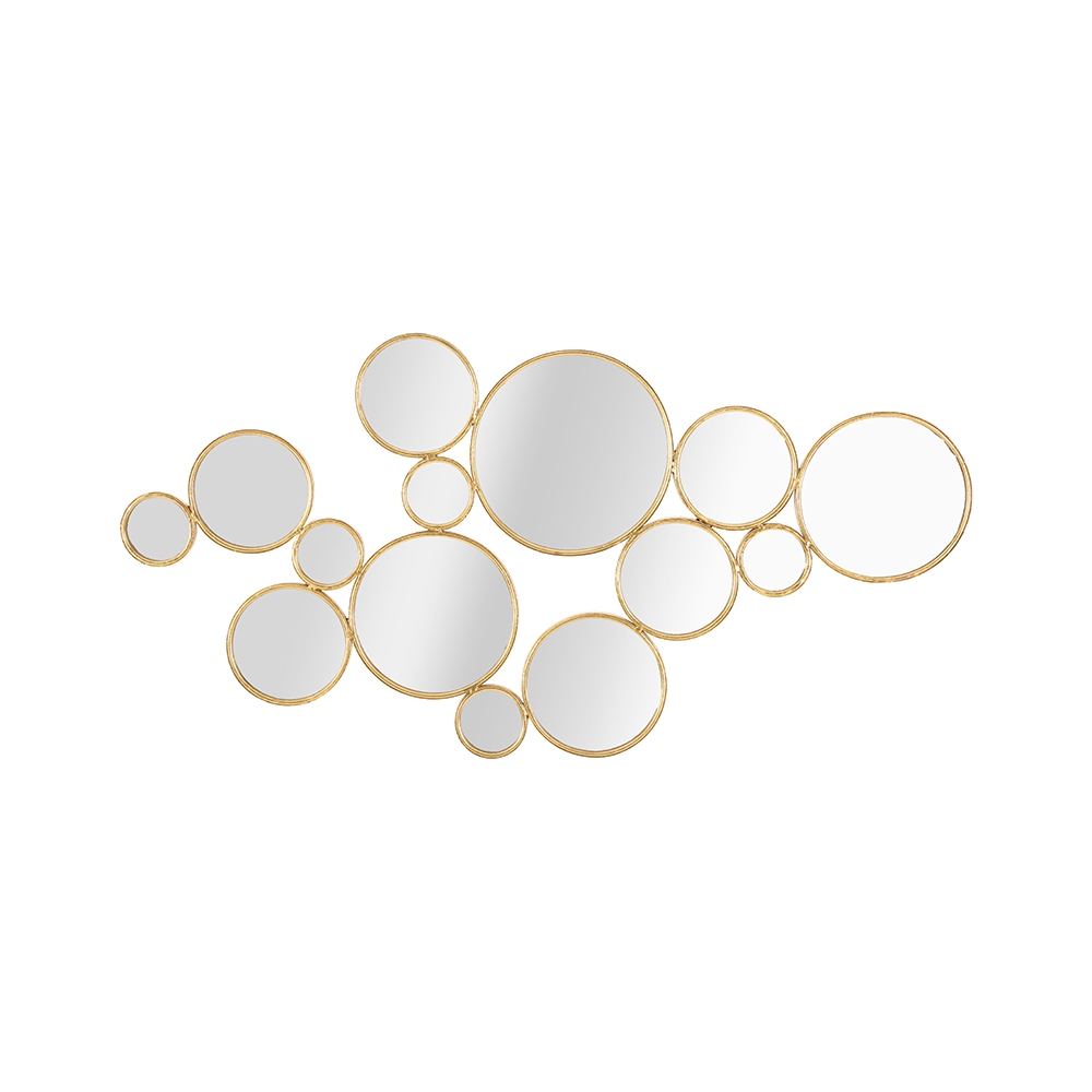 Décoration murale avec miroirs ronds dorés Mirrors Promotion Décoration murale avec miroirs ronds dorés Mirrors Promotion
