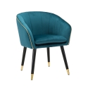 Fauteuil en velours avec bordure dorée Paris 