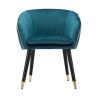 Fauteuil en velours avec bordure dorée Paris 