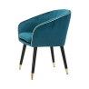 Fauteuil en velours avec bordure dorée Paris 