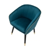 Fauteuil en velours avec bordure dorée Paris 