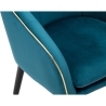 Fauteuil en velours avec bordure dorée Paris 