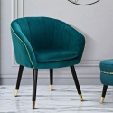 Fauteuil en velours avec bordure dorée Paris Modèle