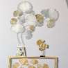 Décoration murale en métal 3D avec feuilles de Ginkgo Silvy Vente