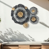 Décoration murale en métal 3D florale multicolore Otos Vente