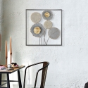 Décoration murale carrée en métal floral 3D Sqity Vente