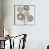 Décoration murale carrée en métal floral 3D Sqity Vente