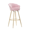 Tabouret de bar cuisine dossier fleur pieds dorés h90cm Vienna 