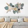 Décoration murale 3D en métal multicolore style tropical avec feuilles Amaz Vente