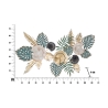 Décoration murale 3D en métal multicolore style tropical avec feuilles Amaz Modèle