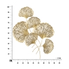Décoration murale 3D en métal doré avec feuilles Iris Caractéristiques