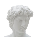 Sculpture classique décorative buste en polyrésine h34cm Man Offre