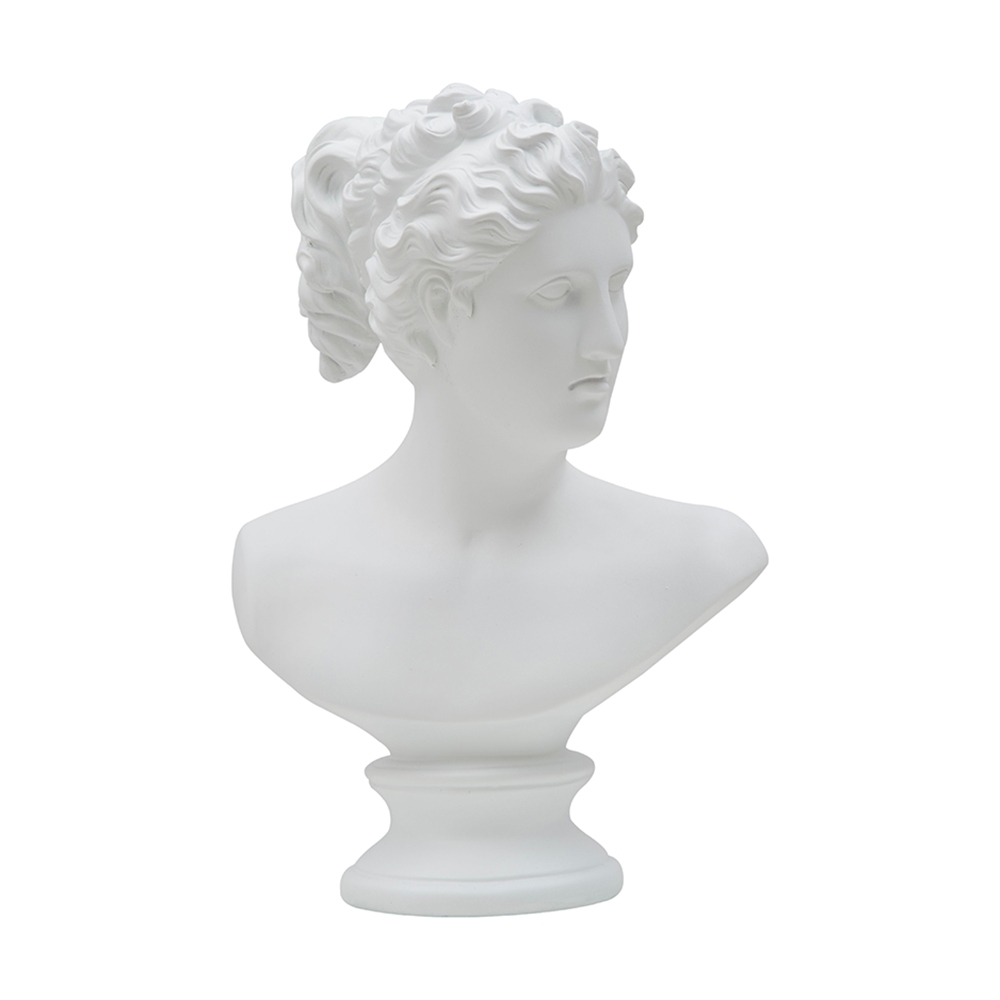 Sculpture classique décorative buste en polyrésine h34cm Woman Promotion