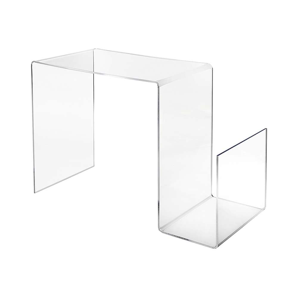 Table basse en plexiglas transparent design avec porte-revues S-Table Promotion Table basse en plexiglas transparent design avec porte-revues S-Table Promotion