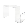 Table basse en plexiglas transparent design avec porte-revues S-Table Promotion