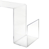 Table basse en plexiglas transparent design avec porte-revues S-Table Remises