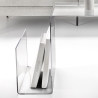 Table basse en plexiglas transparent design avec porte-revues S-Table Réductions