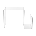 Table basse en plexiglas transparent design avec porte-revues S-Table Offre
