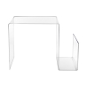 Table basse en plexiglas transparent design avec porte-revues S-Table Offre