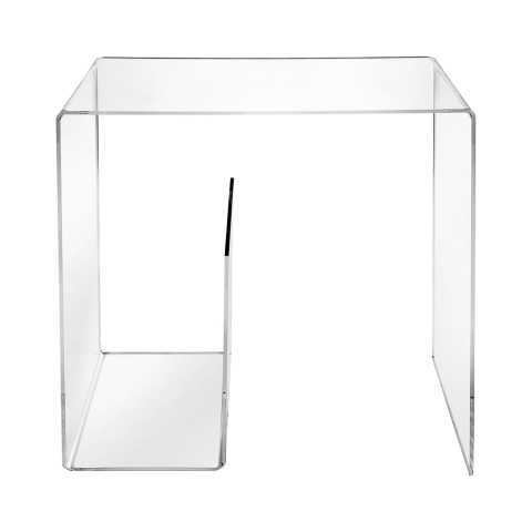 Table basse en plexiglas transparent 33x50x50 cm G  Table Promotion