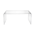 Table basse moderne en plexiglas transparent 40x81x36cm pour salon Milvio Promotion