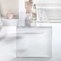 Table basse moderne en plexiglas transparent 40x81x36cm pour salon Milvio Remises