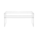 Meuble TV moderne en plexiglas transparent 33x100x50cm Visio Offre
