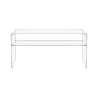 Meuble TV moderne en plexiglas transparent 33x100x50cm Visio Offre
