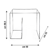 Table basse en plexiglas transparent 33x50x50 cm G  Table Catalogue