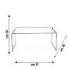 Table basse moderne en plexiglas transparent 40x81x36cm pour salon Milvio Catalogue