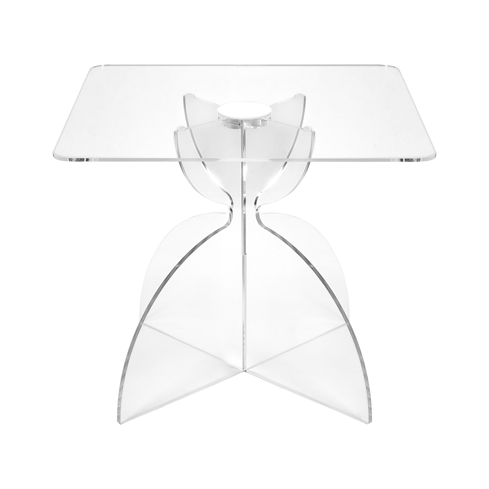 Table basse carrée 50x50 cm en plexiglas transparent Tessara Promotion Table basse carrée 50x50 cm en plexiglas transparent Tessara Promotion
