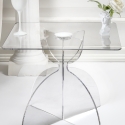Table basse carrée 50x50 cm en plexiglas transparent Tessara Offre