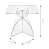 Table basse carrée 50x50 cm en plexiglas transparent Tessara Réductions