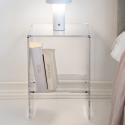 Table basse design en plexiglas transparent 29x32x45cm Contigo Vente