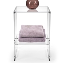 Table basse design en plexiglas transparent 29x32x45cm Contigo Offre