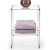 Table basse design en plexiglas transparent 29x32x45cm Contigo Offre