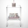 Table basse design en plexiglas transparent 29x32x45cm Contigo Réductions