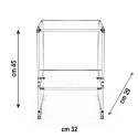 Table basse design en plexiglas transparent 29x32x45cm Contigo Choix