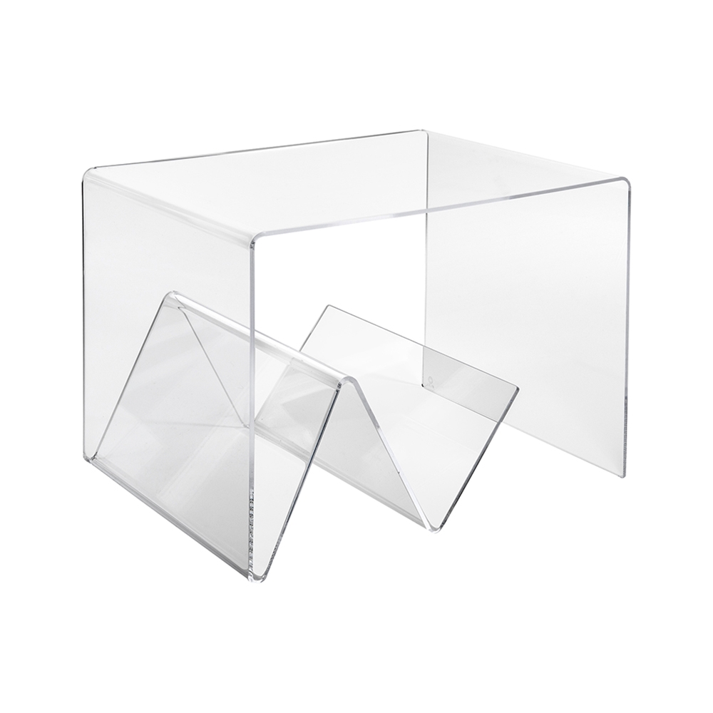 Table basse en plexiglas transparent avec porte-revues Zigozago Promotion Table basse en plexiglas transparent avec porte-revues Zigozago Promotion