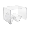 Table basse en plexiglas transparent avec porte-revues Zigozago Promotion