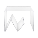 Table basse en plexiglas transparent avec porte-revues Zigozago Offre