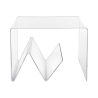Table basse en plexiglas transparent avec porte-revues Zigozago Offre