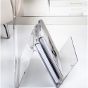 Table basse en plexiglas transparent avec porte-revues Zigozago Remises