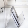 Table basse en plexiglas transparent avec porte-revues Zigozago Remises