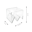 Table basse en plexiglas transparent avec porte-revues Zigozago Catalogue