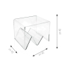 Table basse en plexiglas transparent avec porte-revues Zigozago Catalogue