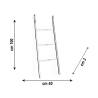 Échelle porte-serviettes en plexiglas transparent 40×100 cm Penrose Small Remises